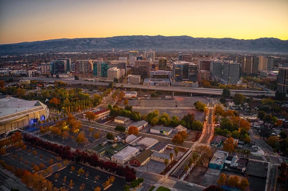 Vista panorámica de San José, California, para oportunidades de franquicia.